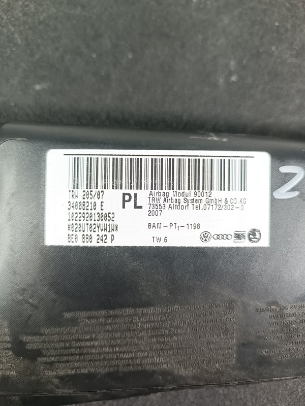 Airbag Banco Audi A4 B7 Direito 8E0880242P