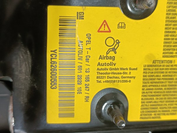Airbag Banco Opel Zafira B Direito 13165247