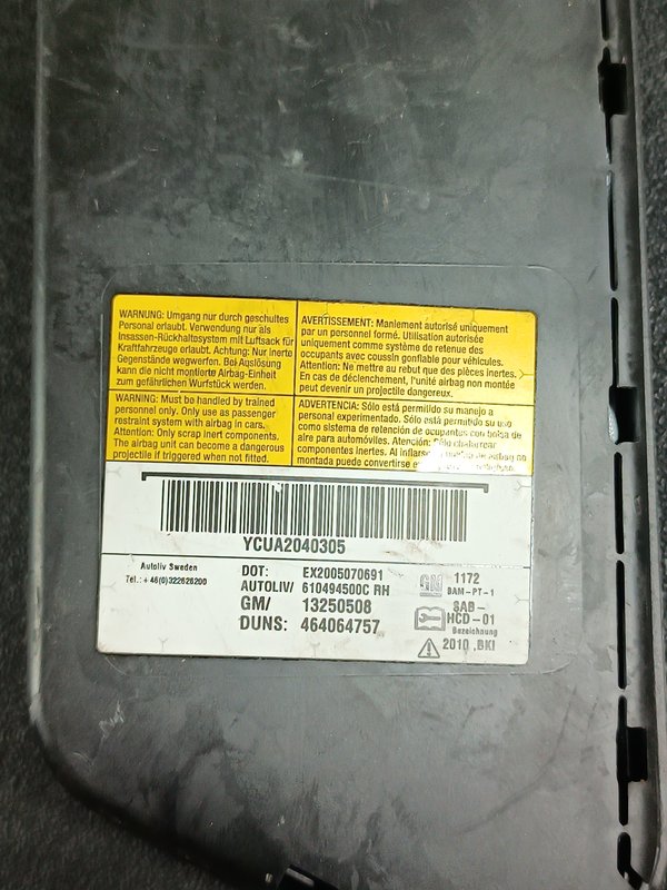 Airbag Banco Opel Corsa E Direito 464064757