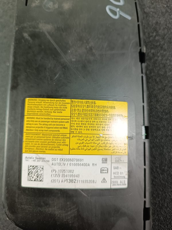 Airbag Banco Opel Astra J Direito 616656400A