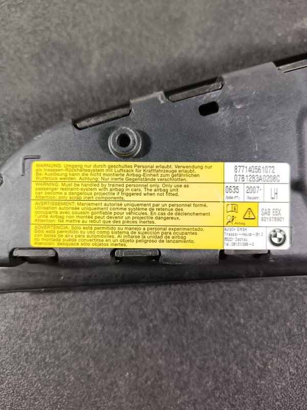 Airbag Banco BMW 1 E87 Esquerdo 877140561072
