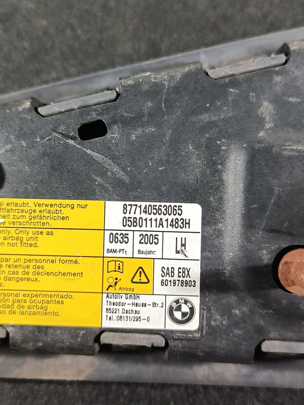 Airbag Banco BMW 1 E87 Esquerdo 877140563065