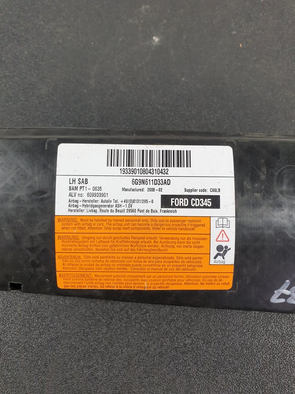 Airbag Banco Ford Mondeo MK 4 6G9N611D33AD