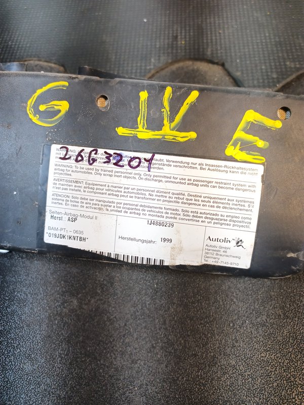 Airbag Banco VW Golf IV ESQUERDO 1J4880239