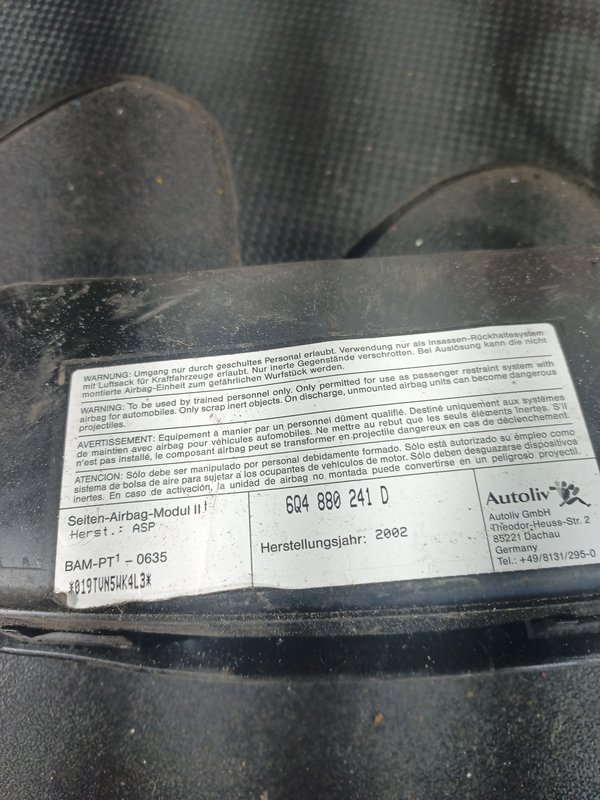 Airbag Banco Grupo VAG LATERAL ESQUERDO 6Q4880241D