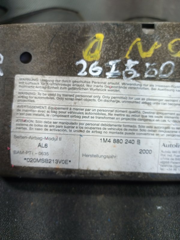 Airbag Banco SEAT LEON DIREITO 1M4880240B