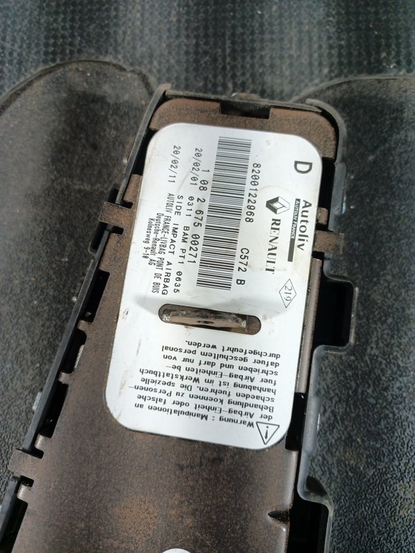 Airbag Banco RENAULT LAGUNA II DIREITO 8200122968