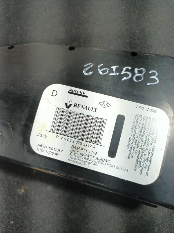 Airbag Banco RENAULT MEGANE III DIREITO 985H10013RA