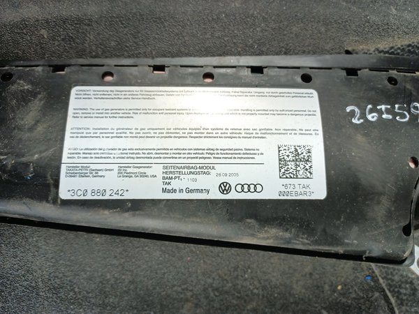 Airbag Banco VW Passat B6 Direito 3C0880242