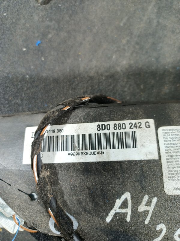 Airbag Banco AUDI A4 DIREITO 8D0880242G