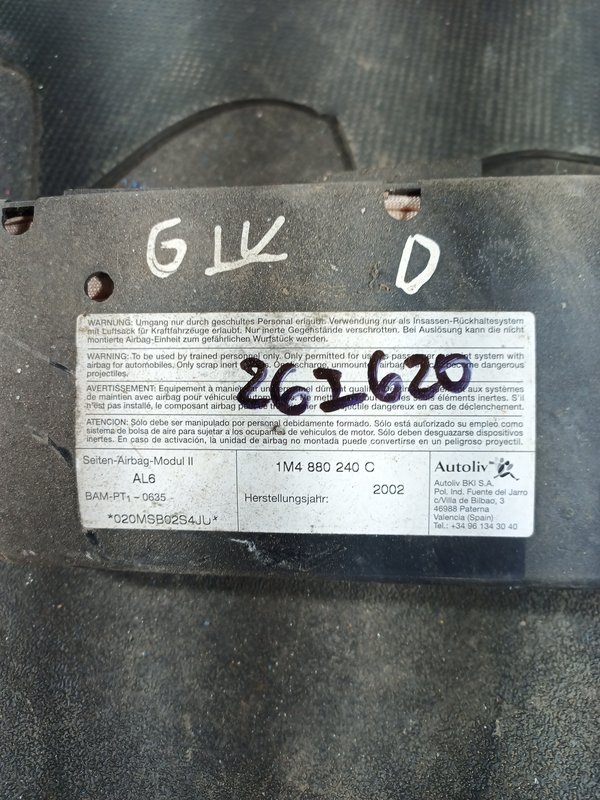 Airbag Banco VW GOLF IV ESQUERDO 1M4880240C