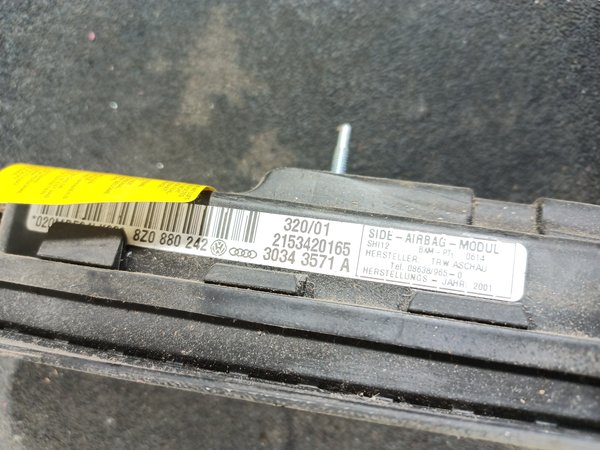 Airbag Banco AUDI A2 DIR 8Z0880242