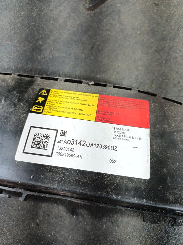 Airbag Banco OPEL INSIGNIA A FRENTE DIR 13223142