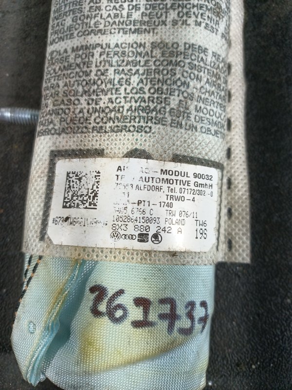 Airbag Banco AUDI A1 FRENTE DIR 8X3880242A