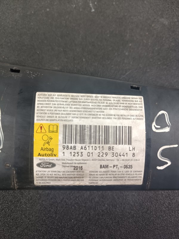 Airbag Banco Ford Fiesta MK6 98AB-A611D11-BE