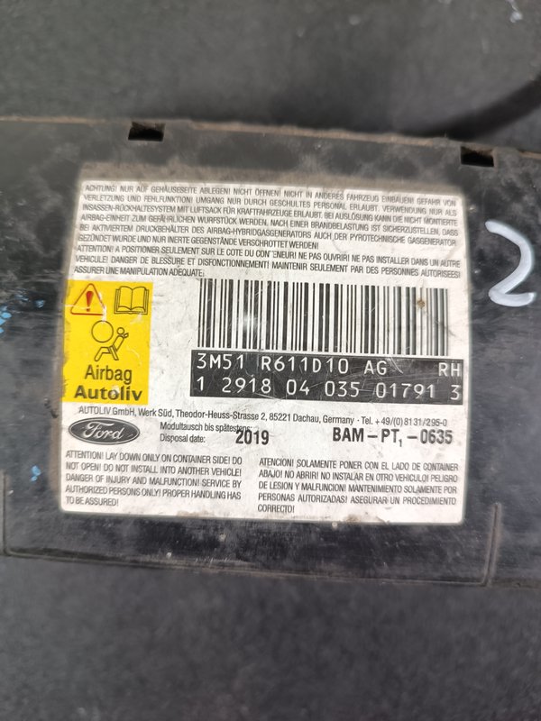 Airbag Banco Ford C-max I DIREITO 3M51R611D10AG
