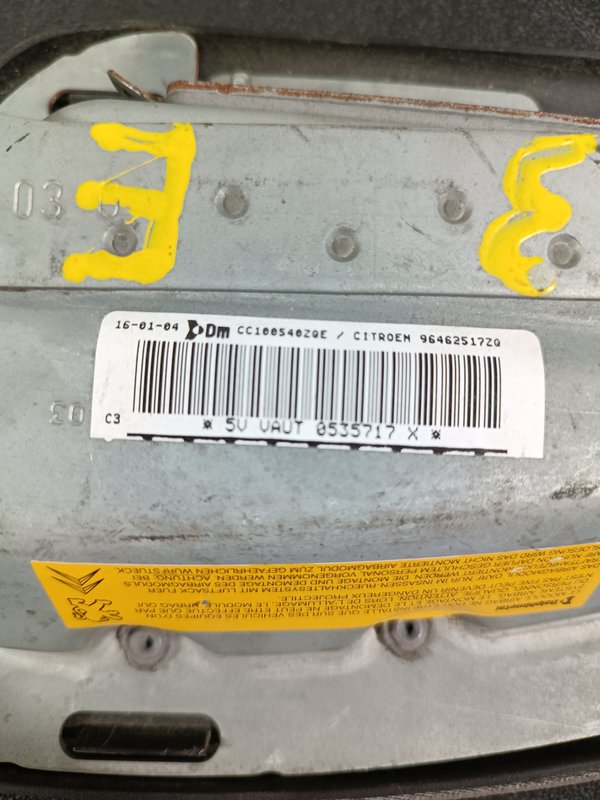 Airbag Banco Citroen C2 Esquerdo 96462517ZQ