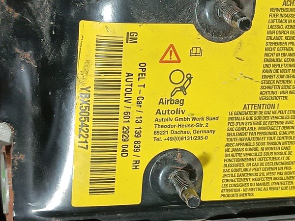 Airbag Banco Opel Astra H Direito 13139839