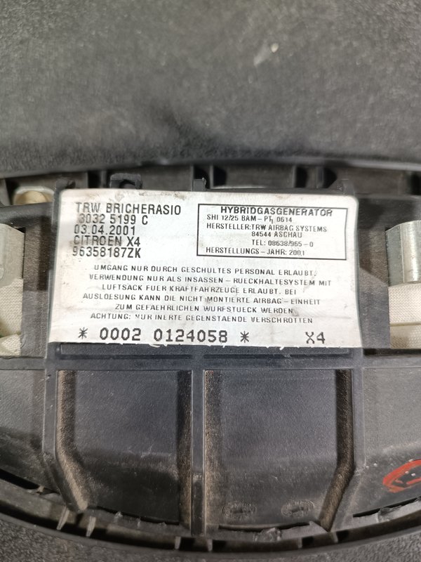 Airbag Banco Citroen C5 I Esquerdo 96358187ZK
