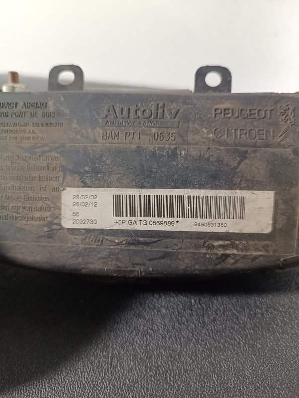 Airbag Banco Peugeot 406 Break Direito 9450631380