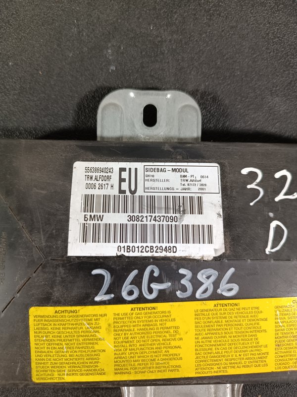 Airbag Porta BMW 3 E46 Esquerdo 308217437090