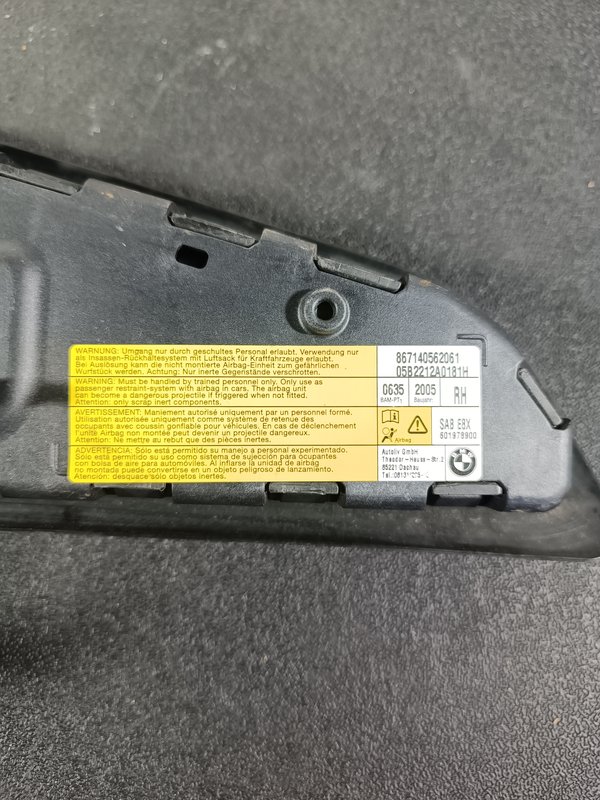 Airbag Banco BMW 1 E87 Direito 86140562061