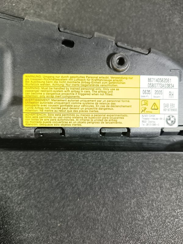 Airbag Banco BMW 1 E87 Direito 867140562061
