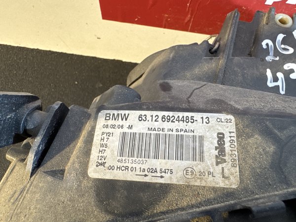 Farol Frontal BMW E81 Esquerdo 6924485-13 fundi cinza