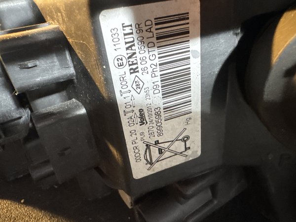 Farol Renault Laguna III Coupe Esquerdo 260605909R