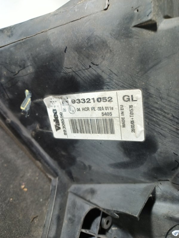 Farol Frontal OPEL Meriva A Esquerdo 93321052 GL