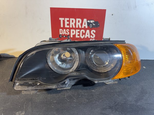 Farol Frontal BMW E46 esquerdo 6904279 Com Olho de boi