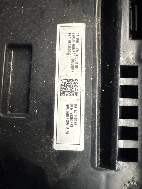 comando sofagem Citroen C4 II 98040763ZD