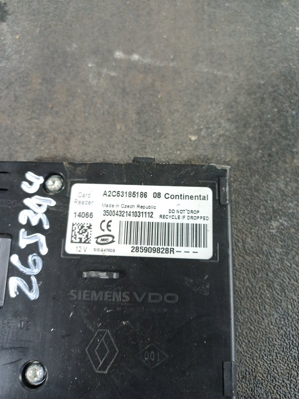 Leitor Cartao RENAULT MEGANE III A2C53185186