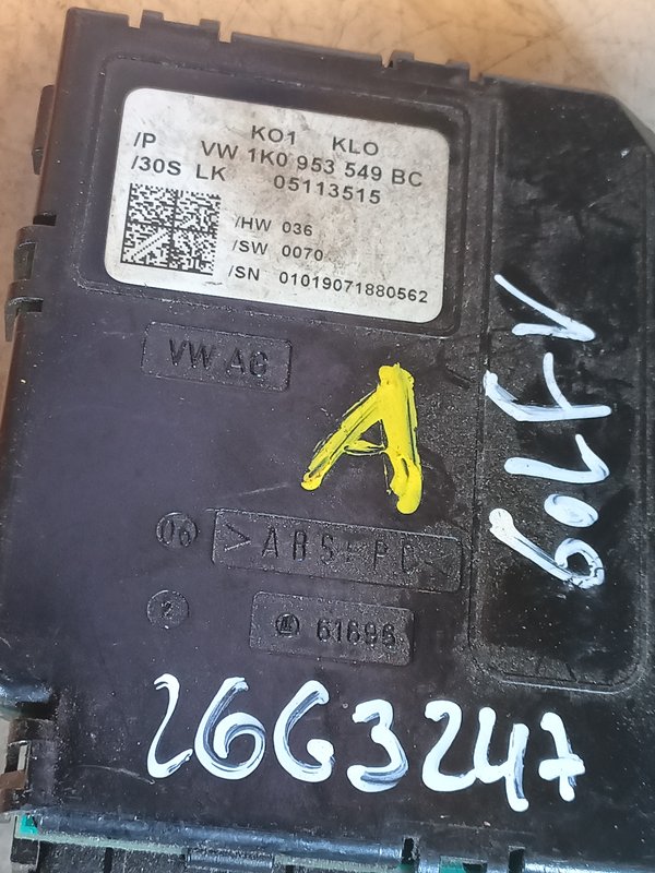Sensor de Angulo de Viragem Grupo VAG 1K0953549BC