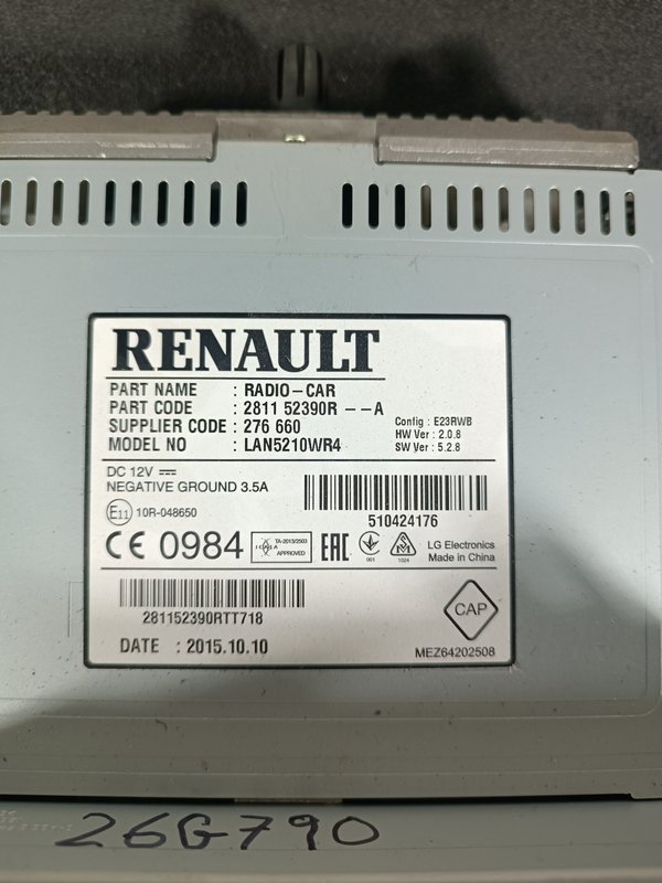 Display Radio Clio IV 281152390R