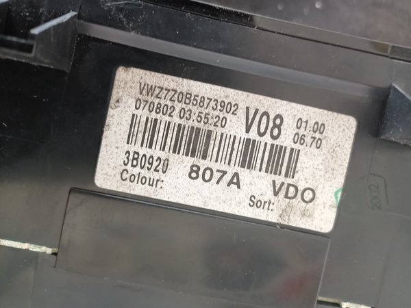 Quadrante VW PASSAT 3B0920807A