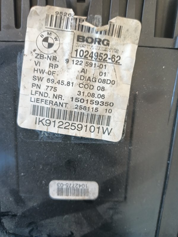 Quadrante Grupo BMW SERIE 1 IK912259101W