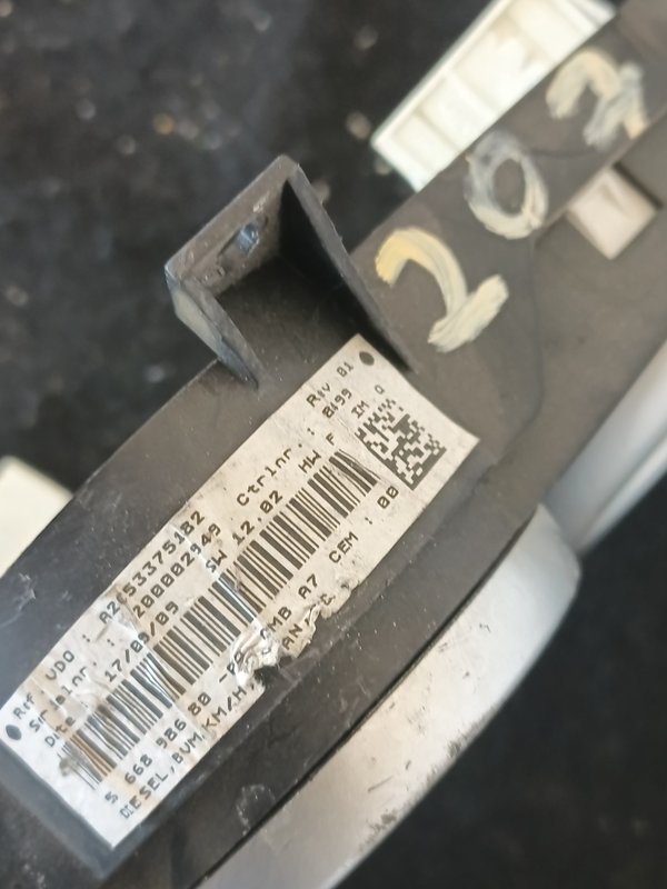 Quadrante PEUGEOT 207 9666898680