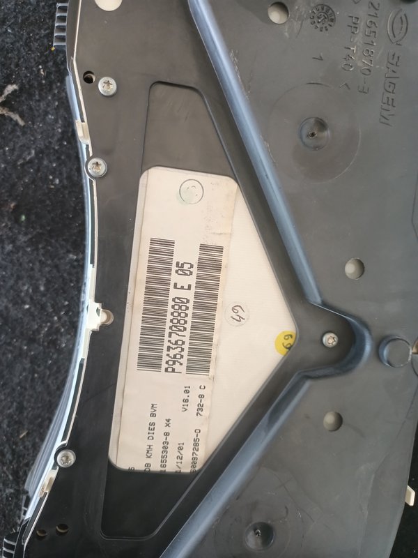 Quadrante PEUGEOT 307 9636708880E05