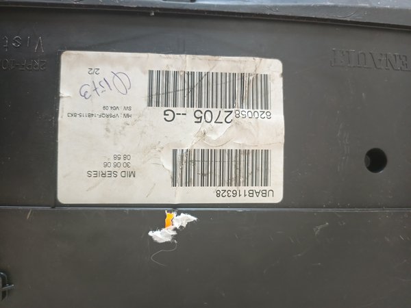 Quadrante RENAULT CLIO III 8200582705G