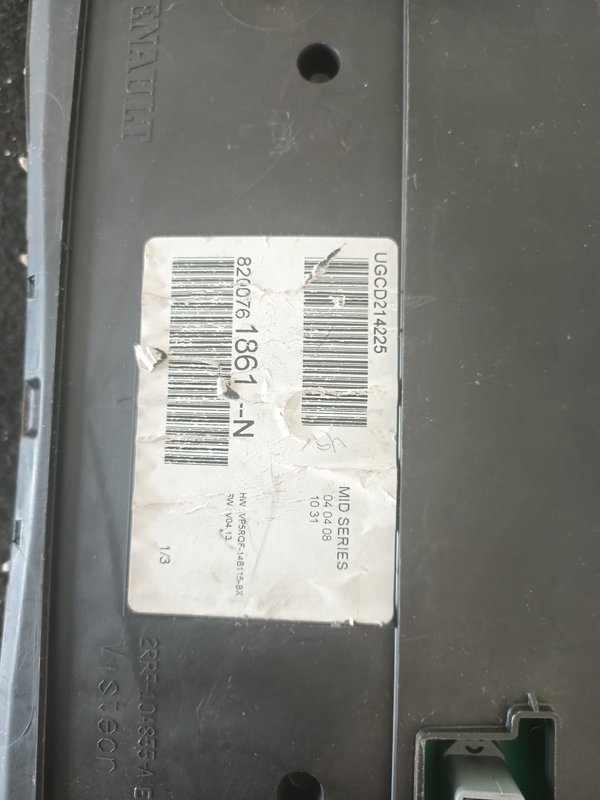 Quadrante RENAULT CLIO III 8200761861N