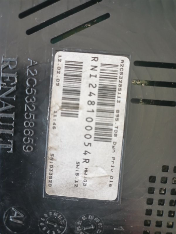 Quadrante RENAULT MEGANE III 248100054R