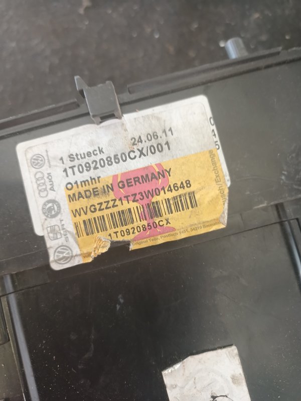 Quadrante VW CADDY 1T0920850CX