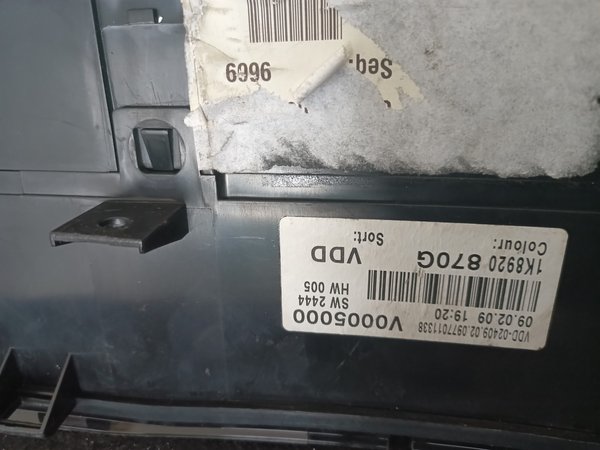 Quadrante VW Scirocco 1K8920870G