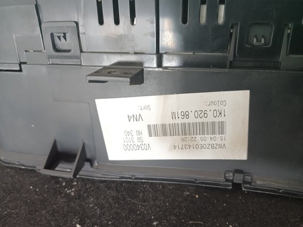 Quadrante VW GOLF V 1K0920861M