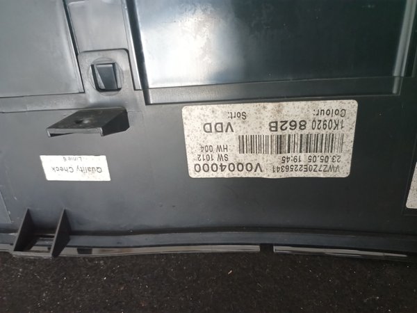 Quadrante VW GOLF V 1K0920862B