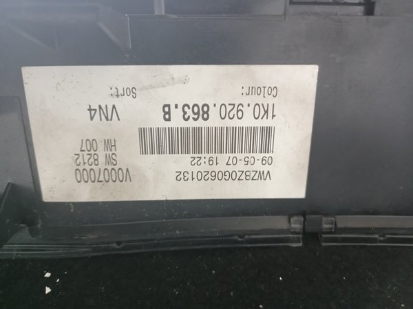 Quadrante VW GOLF V 1K0920863B
