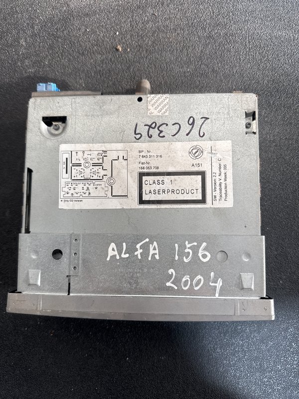Radio Alfa Romeo 156 7643311316