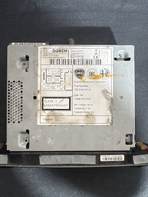 Radio Fiat 500 I 7648572316