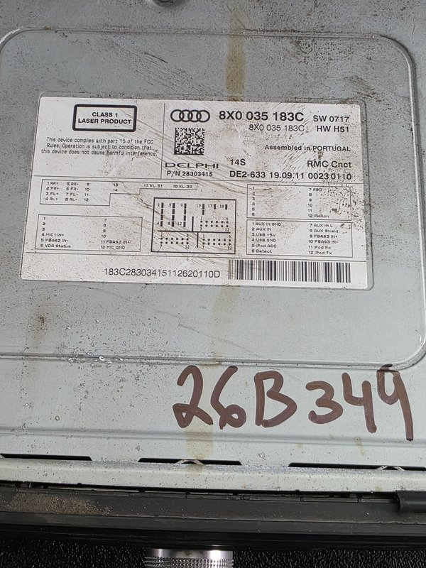 Radio Audi A1 8X 8X0035183C
